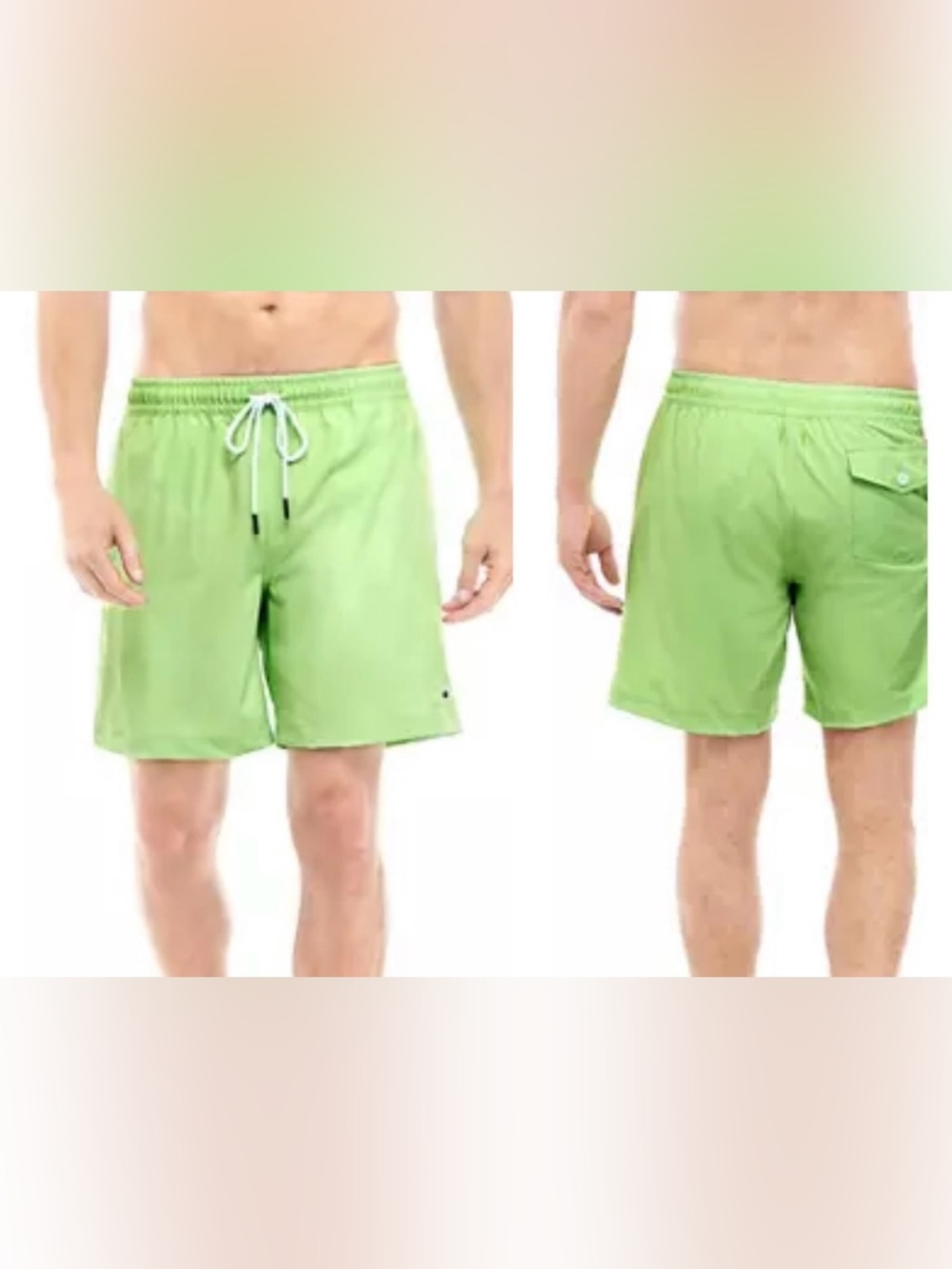 Crown & Ivy Lime Green Men’s Swim Trunks, L